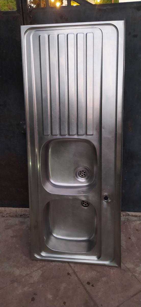 Fregadero acero inoxidable,doble seno,150x60cm