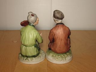 Figuras cerámica K.K Crown China Japón sello 60 ́s