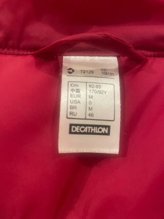 Plumífero Quechua Mujer Rojo