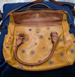 Bolso Desigual Marrón y Amarillo