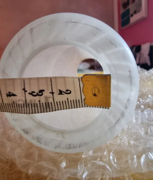 Tulipa de cristal blanco veteado