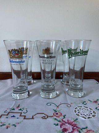 Set 6 Bicchieri Birra Vetro Trasparente