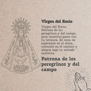Pulsera Virgen del Rocío hilo negro, NUEVA