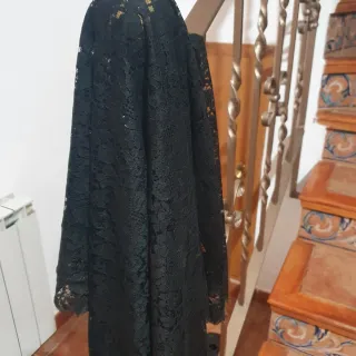Mantilla vintage rayón negra
