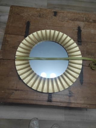 Espejo redondo dorado Zara Home