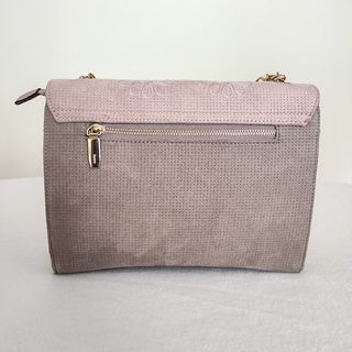 Bolso Parfois rosa y gris con flores