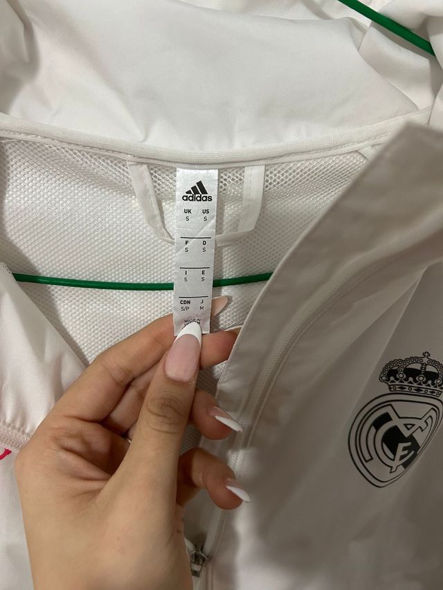 Chaqueta Real Madrid Adidas Blanca y Rosa