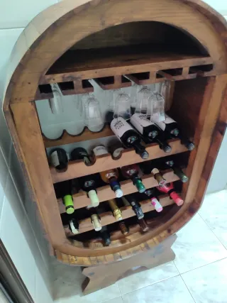 Botellero Rústico Madera