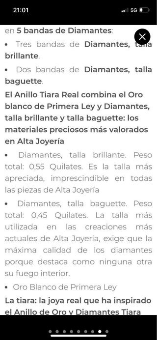 Sortija Oro Blanco y Diamantes Tiara Real