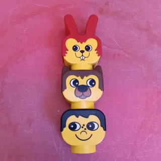 Lote 3 cabezas gigantes Lego Duplo Original 