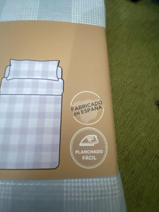 Juego Sábanas Cama 105 Gris/Blanco