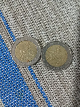 2 Monete da 2 Euro Italia 2002