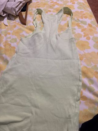 Camiseta Zara verde talla XS