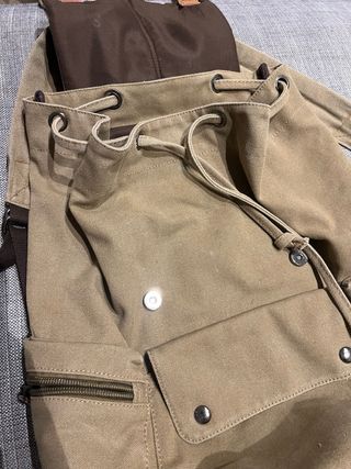 Mochila Lona Vintage Caqui