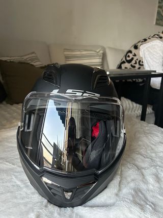 Casco Moto Modular 180º LS2 Valiant II Matt Black