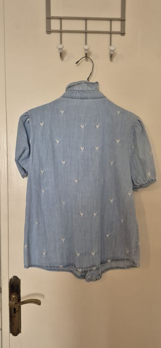 Camisa vaquera Monisqui corazones talla S