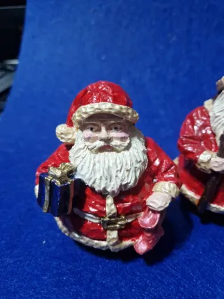 3 Figuras Pai Natal Pintadas à Mão
