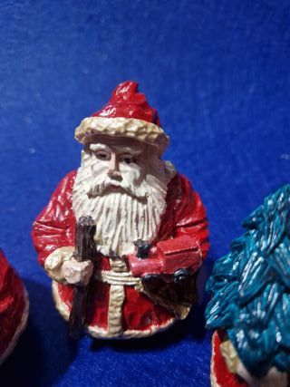 3 Figuras Pai Natal Pintadas à Mão