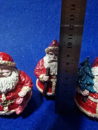3 Figuras Pai Natal Pintadas à Mão