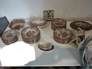 Cartuja de Sevilla Platos borde de oro