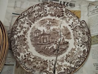 Cartuja de Sevilla Platos borde de oro