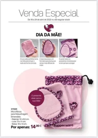 Tupperware Microfibras para Maquilhagem