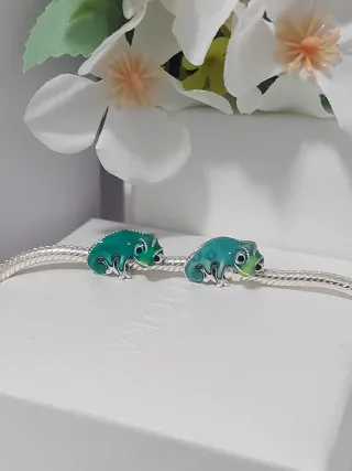 Charm Pandora Camaleón Verde y Turquesa