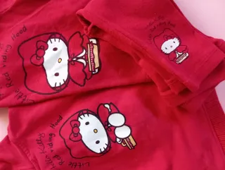 Completo 3 pezzi Hello Kitty bimba rosso