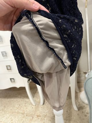 Vestido encaje azul marino talla 38