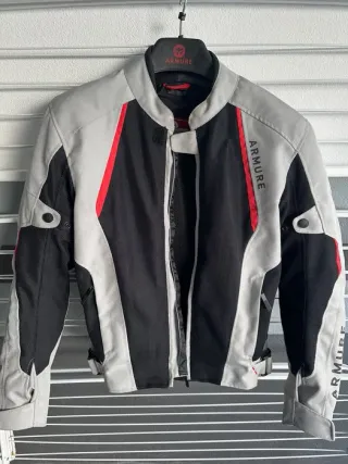 Chaqueta Moto ARMURE Negra/Gris/Roja