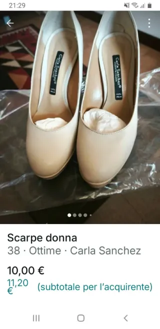 Scarpe Carla Sanchez donna beige Tg. 38