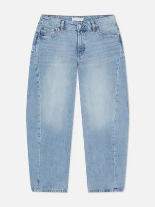 BARREL LEG JEANS MID RISE