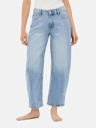 BARREL LEG JEANS MID RISE