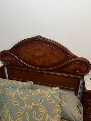 Cabezal y somier de cama madera