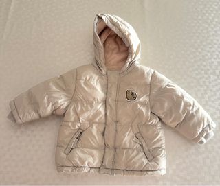 Chaqueta marrón bebé con capucha