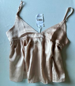 Blusa seda beige talla L