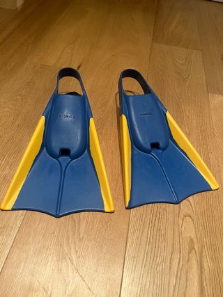 Aletas Bodyboard Talla X-SMALL Azul/Amarillo