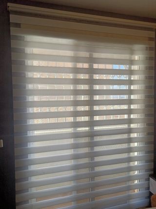 Estor Día y Noche gris/blanco