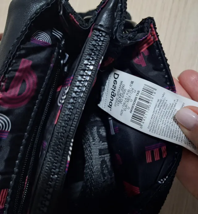 Bolso Desigual Negro Texturizado