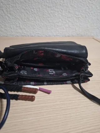 Bolso Desigual Negro Texturizado