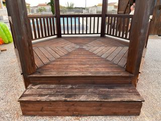 Gazebo con pergola in legno per esterni 3,5 metri x3,5