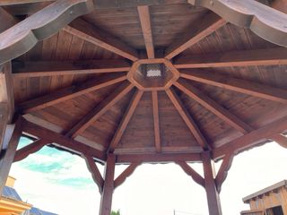 Gazebo con pergola in legno per esterni 3,5 metri x3,5