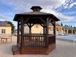Gazebo con pergola in legno per esterni 3,5 metri x3,5