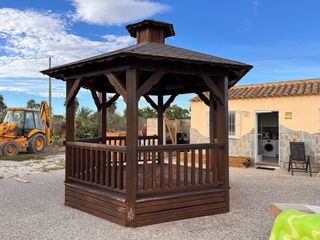 Gazebo con pergola in legno per esterni 3,5 metri x3,5