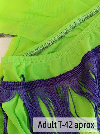Disfraz salsa flecos verde y lila (2 uds.)