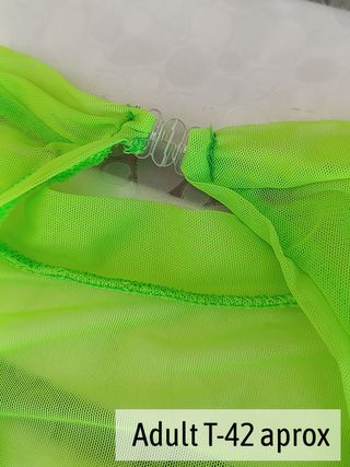 Disfraz salsa flecos verde y lila (2 uds.)