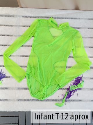 Disfraz salsa flecos verde y lila (2 uds.)