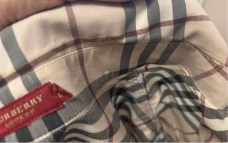 Camisa Burberry Manga Corta Cuadro Clásico