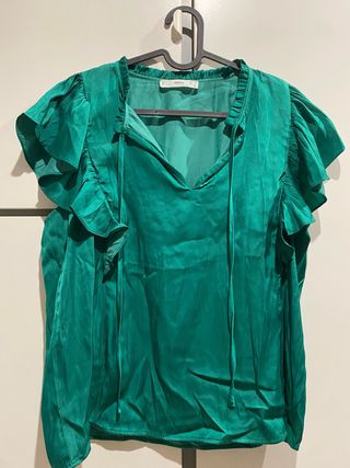 Blusa Mango verde 
