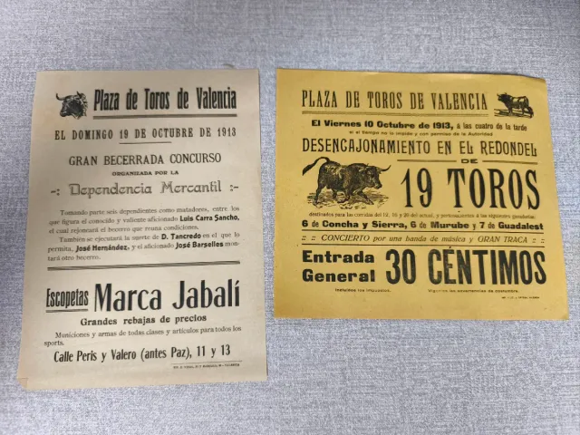 Lote 21 carteles taurinos